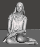 Jovem sentada no chao #91