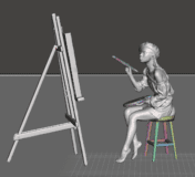 Mulher Pintora sentada #207