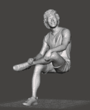 Homen sentado com short #61